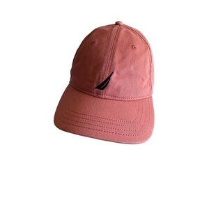 Nautica Pink Cotton Baseball Cap With Adjustable Strap Embroidered Logo & Ventil
